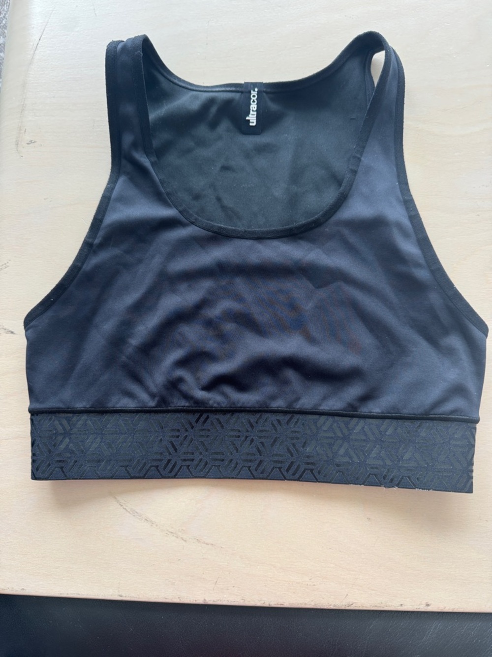 Ultracor Midnight Black Patterned Sports Bra